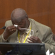 In this image from video, witness Charles McMillian becomes emotional as he answers questions as Hennepin County Judge Peter Cahill presides Wednesday, March 31, 2021, in the trial of former Minneapolis police Officer Derek Chauvin at the Hennepin County Courthouse in Minneapolis, Minn. Chauvin is charged in the May 25, 2020 death of George Floyd.
